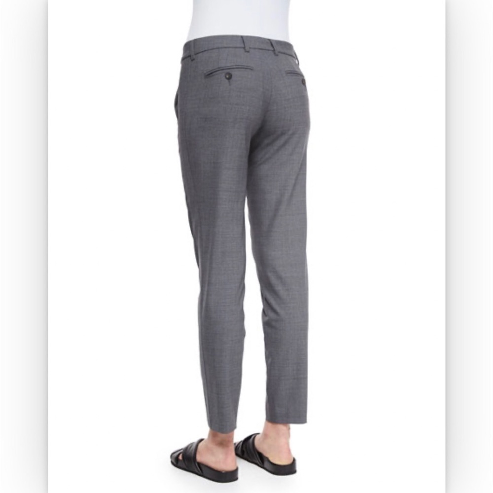 VINCE | SIDE STRAPPING PANTS IN HEATHER GRAY WOOL SIZE 6 - Picture 3 of 12